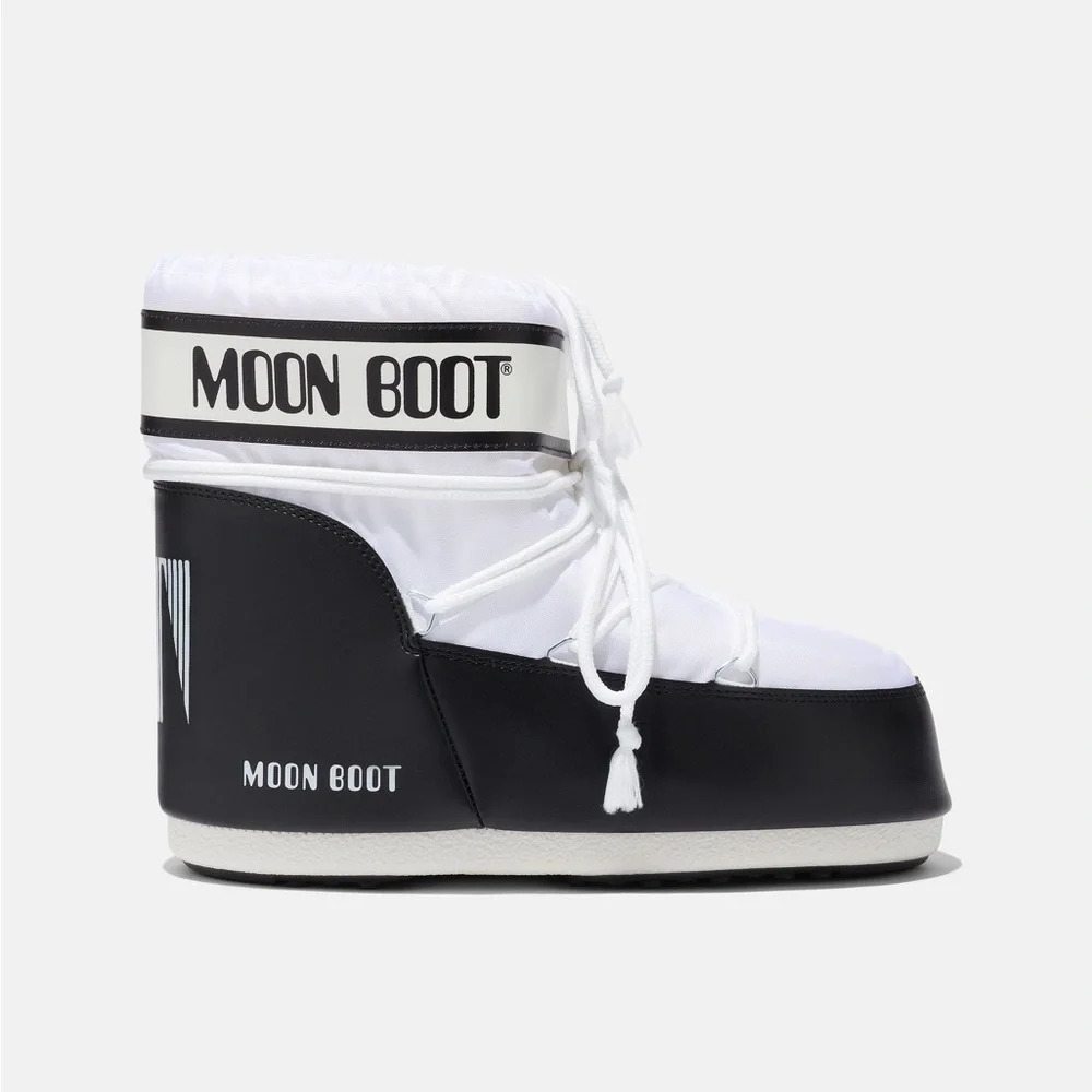 Moon Boot Black and White Winter Boots